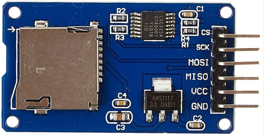 MicroSD Card SPI Module – MicroSD/TF Card Reader & Writer for Arduino, ESP32, Raspberry Pi